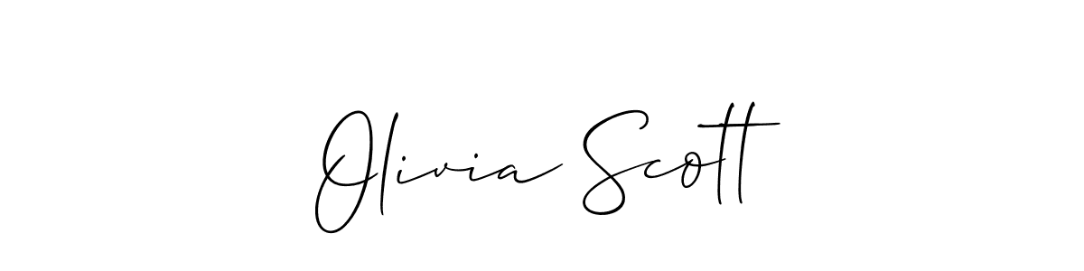Design your own signature with our free online signature maker. With this signature software, you can create a handwritten (Allison_Script) signature for name Olivia Scott. Olivia Scott signature style 2 images and pictures png