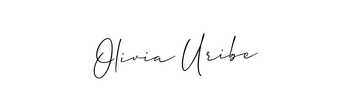 Allison_Script is a professional signature style that is perfect for those who want to add a touch of class to their signature. It is also a great choice for those who want to make their signature more unique. Get Olivia Uribe name to fancy signature for free. Olivia Uribe signature style 2 images and pictures png