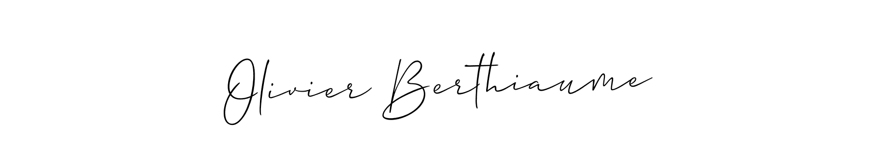 Olivier Berthiaume stylish signature style. Best Handwritten Sign (Allison_Script) for my name. Handwritten Signature Collection Ideas for my name Olivier Berthiaume. Olivier Berthiaume signature style 2 images and pictures png