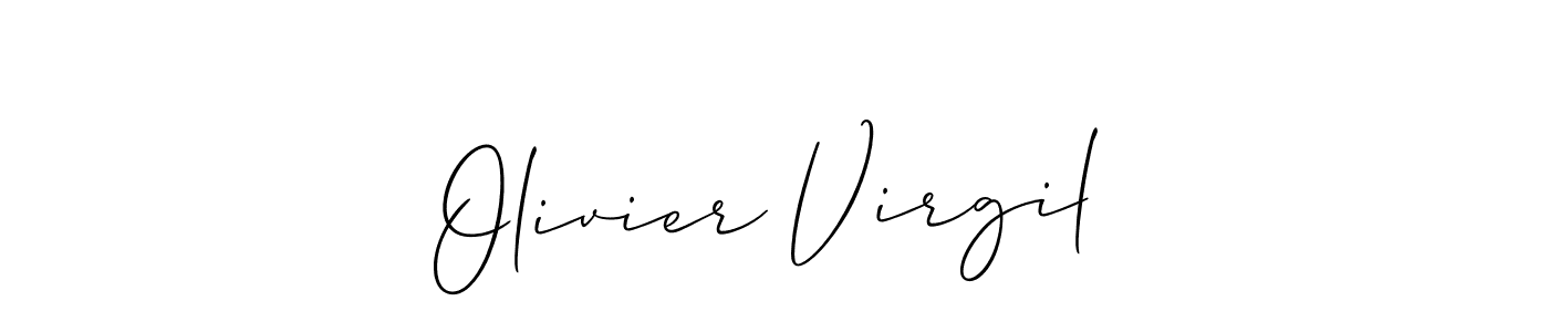 Olivier Virgil stylish signature style. Best Handwritten Sign (Allison_Script) for my name. Handwritten Signature Collection Ideas for my name Olivier Virgil. Olivier Virgil signature style 2 images and pictures png