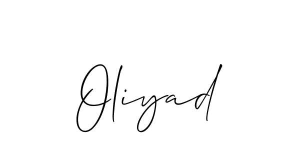 Make a beautiful signature design for name Oliyad. With this signature (Allison_Script) style, you can create a handwritten signature for free. Oliyad signature style 2 images and pictures png