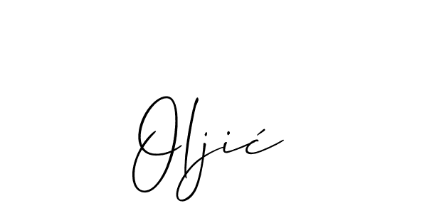 if you are searching for the best signature style for your name Oljić. so please give up your signature search. here we have designed multiple signature styles  using Allison_Script. Oljić signature style 2 images and pictures png