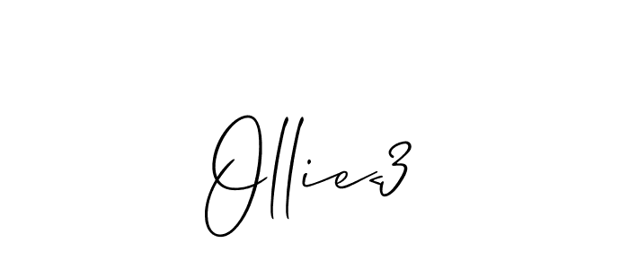 Also we have Ollie<3 name is the best signature style. Create professional handwritten signature collection using Allison_Script autograph style. Ollie<3 signature style 2 images and pictures png