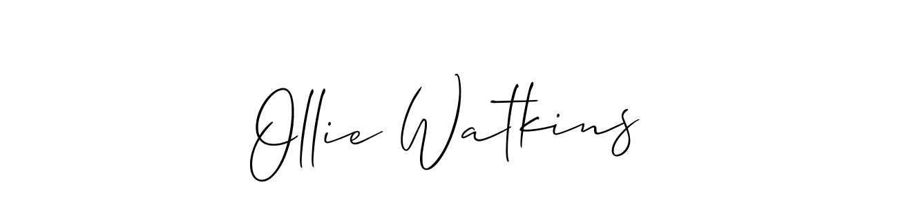 You should practise on your own different ways (Allison_Script) to write your name (Ollie Watkins) in signature. don't let someone else do it for you. Ollie Watkins signature style 2 images and pictures png
