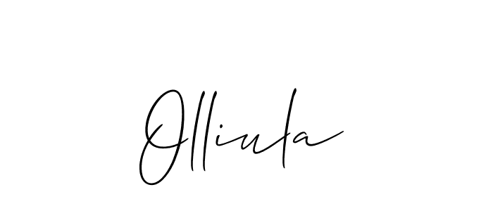 Use a signature maker to create a handwritten signature online. With this signature software, you can design (Allison_Script) your own signature for name Olliula. Olliula signature style 2 images and pictures png