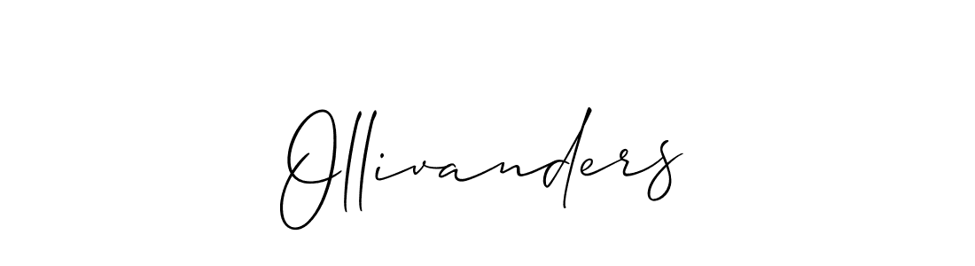 You should practise on your own different ways (Allison_Script) to write your name (Ollivanders) in signature. don't let someone else do it for you. Ollivanders signature style 2 images and pictures png
