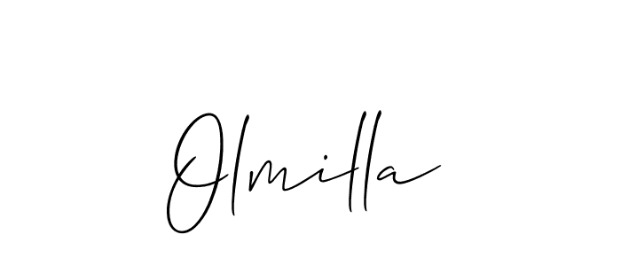 Design your own signature with our free online signature maker. With this signature software, you can create a handwritten (Allison_Script) signature for name Olmilla. Olmilla signature style 2 images and pictures png