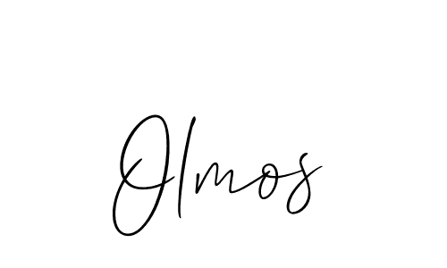 Design your own signature with our free online signature maker. With this signature software, you can create a handwritten (Allison_Script) signature for name Olmos. Olmos signature style 2 images and pictures png