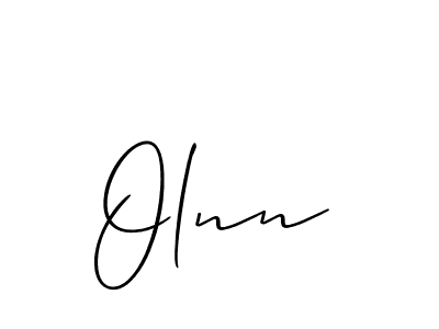 Use a signature maker to create a handwritten signature online. With this signature software, you can design (Allison_Script) your own signature for name Olnn. Olnn signature style 2 images and pictures png