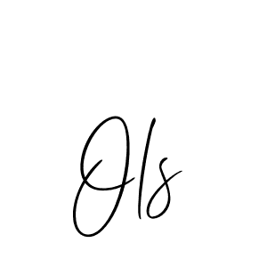 Design your own signature with our free online signature maker. With this signature software, you can create a handwritten (Allison_Script) signature for name Ols. Ols signature style 2 images and pictures png