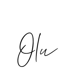Similarly Allison_Script is the best handwritten signature design. Signature creator online .You can use it as an online autograph creator for name Olu. Olu signature style 2 images and pictures png