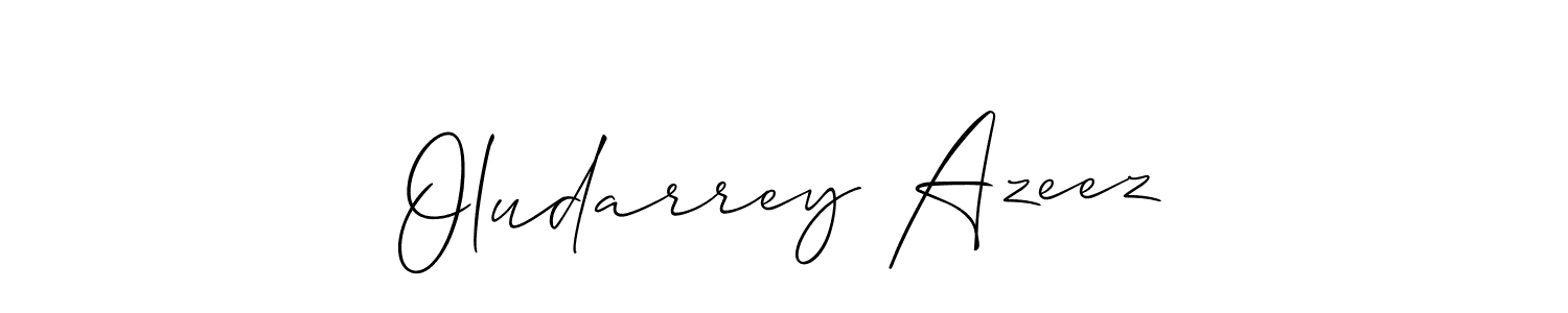 Design your own signature with our free online signature maker. With this signature software, you can create a handwritten (Allison_Script) signature for name Oludarrey Azeez. Oludarrey Azeez signature style 2 images and pictures png
