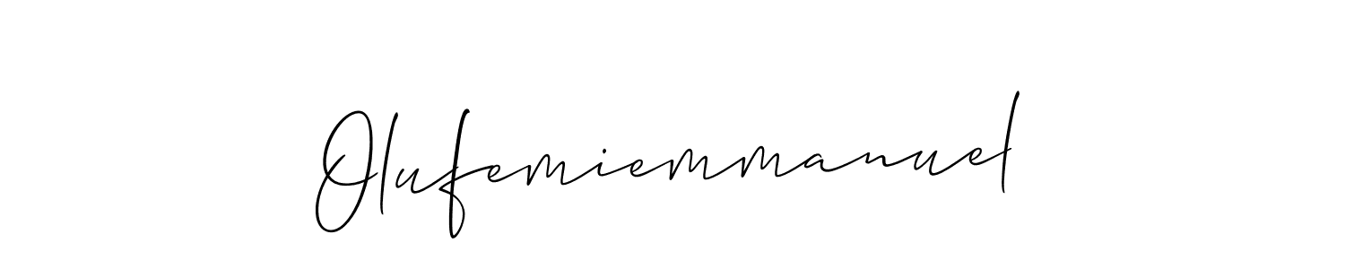 Similarly Allison_Script is the best handwritten signature design. Signature creator online .You can use it as an online autograph creator for name Olufemiemmanuel. Olufemiemmanuel signature style 2 images and pictures png