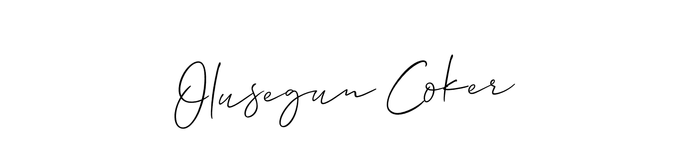 Best and Professional Signature Style for Olusegun Coker. Allison_Script Best Signature Style Collection. Olusegun Coker signature style 2 images and pictures png