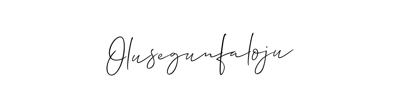 Also You can easily find your signature by using the search form. We will create Olusegunfaloju name handwritten signature images for you free of cost using Allison_Script sign style. Olusegunfaloju signature style 2 images and pictures png