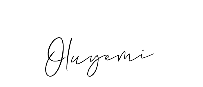 Create a beautiful signature design for name Oluyemi. With this signature (Allison_Script) fonts, you can make a handwritten signature for free. Oluyemi signature style 2 images and pictures png