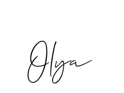 You should practise on your own different ways (Allison_Script) to write your name (Olya) in signature. don't let someone else do it for you. Olya signature style 2 images and pictures png