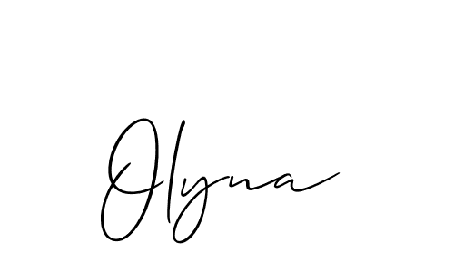 Olyna stylish signature style. Best Handwritten Sign (Allison_Script) for my name. Handwritten Signature Collection Ideas for my name Olyna. Olyna signature style 2 images and pictures png