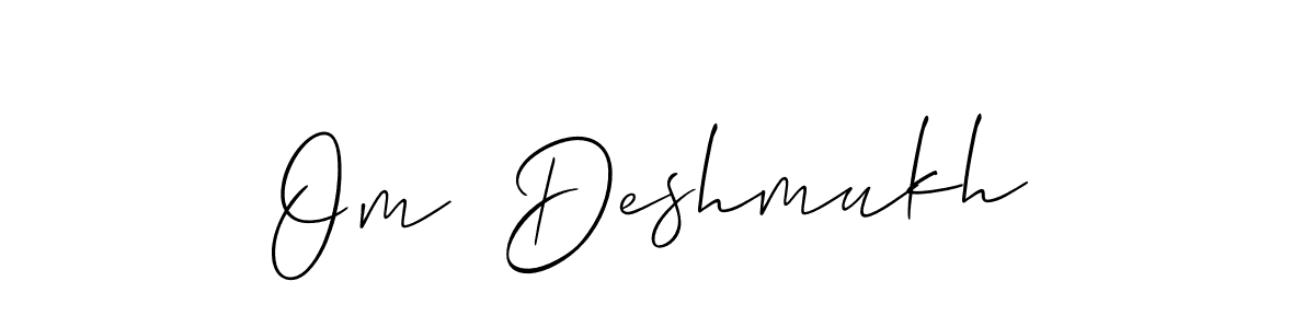 Make a beautiful signature design for name Om  Deshmukh. With this signature (Allison_Script) style, you can create a handwritten signature for free. Om  Deshmukh signature style 2 images and pictures png