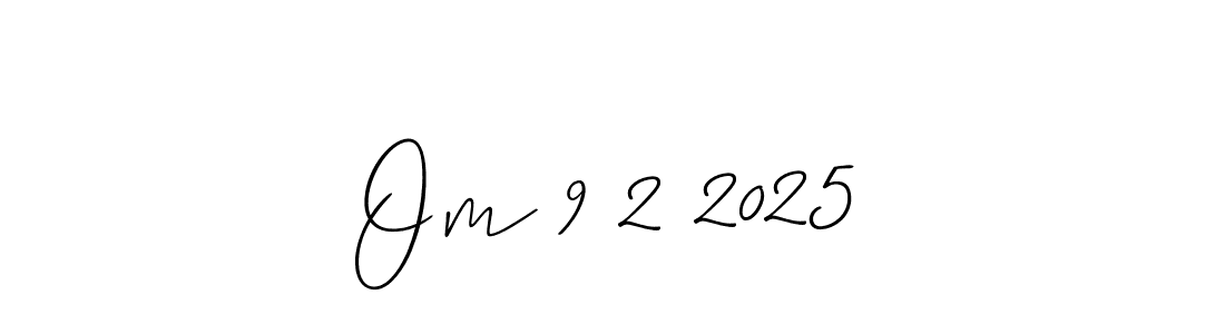 How to make Om 9 2 2025 name signature. Use Allison_Script style for creating short signs online. This is the latest handwritten sign. Om 9 2 2025 signature style 2 images and pictures png