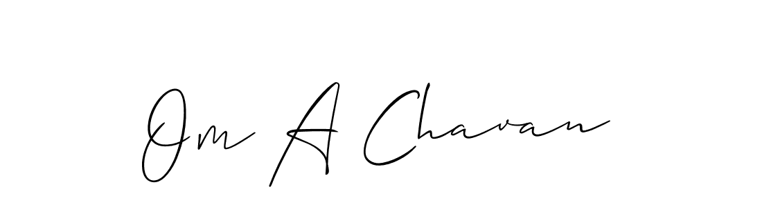 Make a beautiful signature design for name Om A Chavan. With this signature (Allison_Script) style, you can create a handwritten signature for free. Om A Chavan signature style 2 images and pictures png