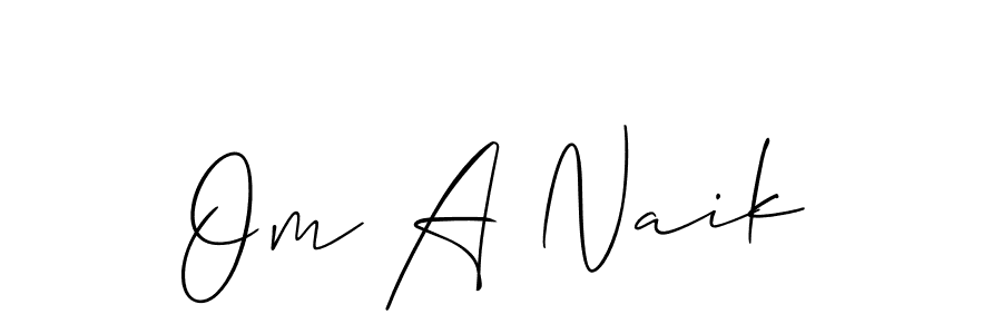 How to make Om A Naik signature? Allison_Script is a professional autograph style. Create handwritten signature for Om A Naik name. Om A Naik signature style 2 images and pictures png