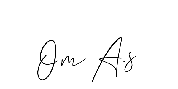 How to Draw Om A.s signature style? Allison_Script is a latest design signature styles for name Om A.s. Om A.s signature style 2 images and pictures png