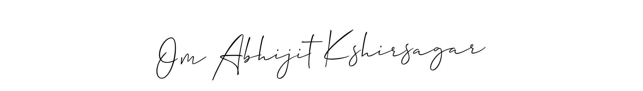 Also we have Om Abhijit Kshirsagar name is the best signature style. Create professional handwritten signature collection using Allison_Script autograph style. Om Abhijit Kshirsagar signature style 2 images and pictures png