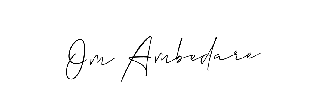 Om Ambedare stylish signature style. Best Handwritten Sign (Allison_Script) for my name. Handwritten Signature Collection Ideas for my name Om Ambedare. Om Ambedare signature style 2 images and pictures png