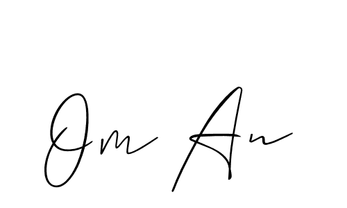 How to make Om An name signature. Use Allison_Script style for creating short signs online. This is the latest handwritten sign. Om An signature style 2 images and pictures png