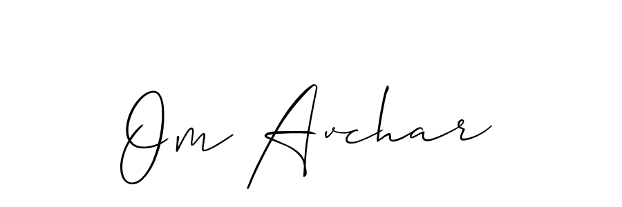 Also we have Om Avchar name is the best signature style. Create professional handwritten signature collection using Allison_Script autograph style. Om Avchar signature style 2 images and pictures png