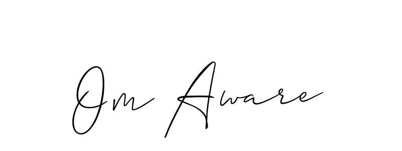 Similarly Allison_Script is the best handwritten signature design. Signature creator online .You can use it as an online autograph creator for name Om Aware. Om Aware signature style 2 images and pictures png