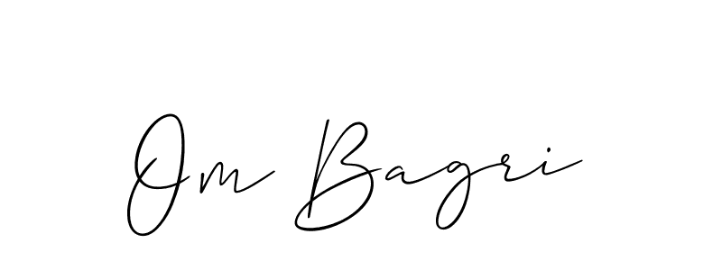 How to make Om Bagri name signature. Use Allison_Script style for creating short signs online. This is the latest handwritten sign. Om Bagri signature style 2 images and pictures png