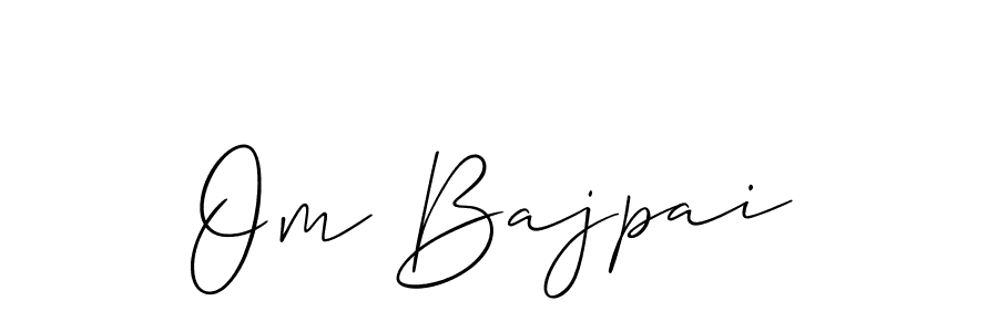 How to make Om Bajpai signature? Allison_Script is a professional autograph style. Create handwritten signature for Om Bajpai name. Om Bajpai signature style 2 images and pictures png