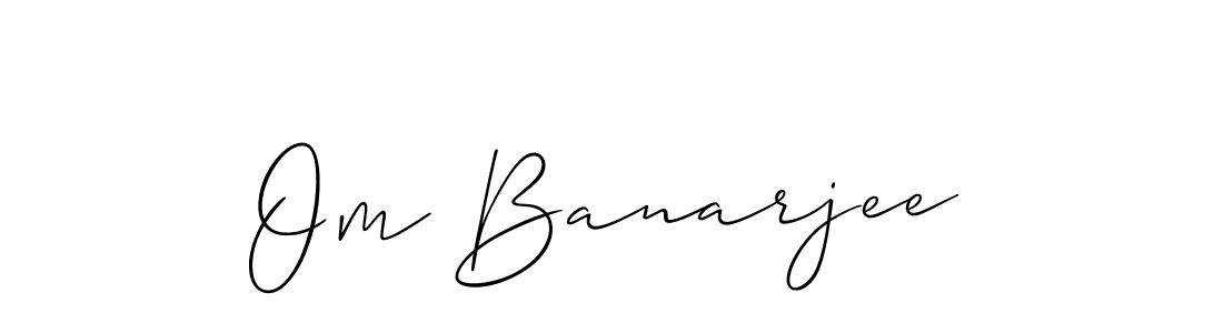 if you are searching for the best signature style for your name Om Banarjee. so please give up your signature search. here we have designed multiple signature styles  using Allison_Script. Om Banarjee signature style 2 images and pictures png