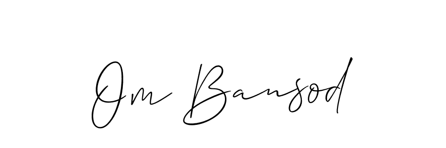 if you are searching for the best signature style for your name Om Bansod. so please give up your signature search. here we have designed multiple signature styles  using Allison_Script. Om Bansod signature style 2 images and pictures png