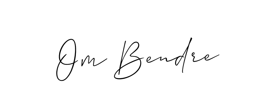 How to make Om Bendre name signature. Use Allison_Script style for creating short signs online. This is the latest handwritten sign. Om Bendre signature style 2 images and pictures png