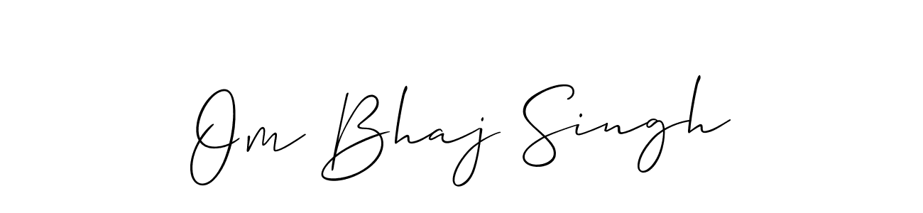Create a beautiful signature design for name Om Bhaj Singh. With this signature (Allison_Script) fonts, you can make a handwritten signature for free. Om Bhaj Singh signature style 2 images and pictures png