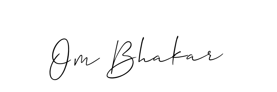 Create a beautiful signature design for name Om Bhakar. With this signature (Allison_Script) fonts, you can make a handwritten signature for free. Om Bhakar signature style 2 images and pictures png