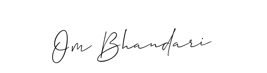 How to Draw Om Bhandari signature style? Allison_Script is a latest design signature styles for name Om Bhandari. Om Bhandari signature style 2 images and pictures png