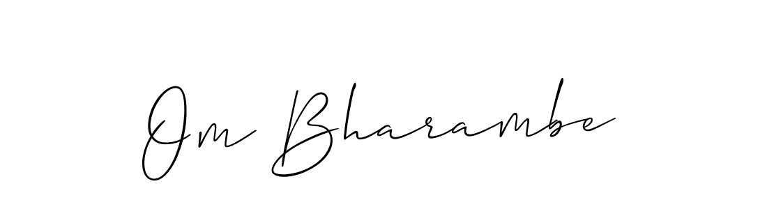 if you are searching for the best signature style for your name Om Bharambe. so please give up your signature search. here we have designed multiple signature styles  using Allison_Script. Om Bharambe signature style 2 images and pictures png