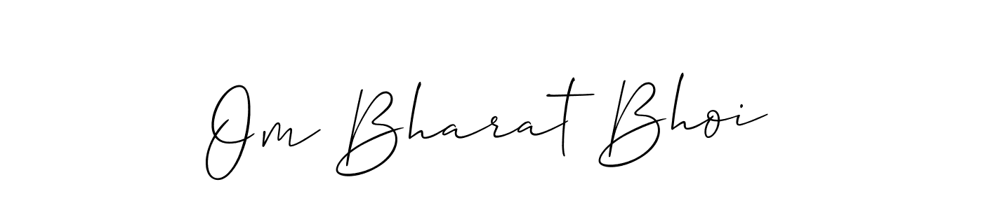 The best way (Allison_Script) to make a short signature is to pick only two or three words in your name. The name Om Bharat Bhoi include a total of six letters. For converting this name. Om Bharat Bhoi signature style 2 images and pictures png