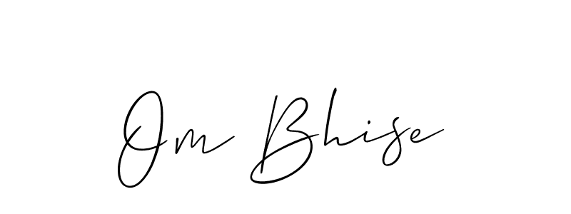 Create a beautiful signature design for name Om Bhise. With this signature (Allison_Script) fonts, you can make a handwritten signature for free. Om Bhise signature style 2 images and pictures png