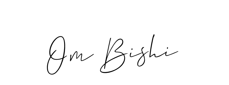 How to make Om Bishi name signature. Use Allison_Script style for creating short signs online. This is the latest handwritten sign. Om Bishi signature style 2 images and pictures png