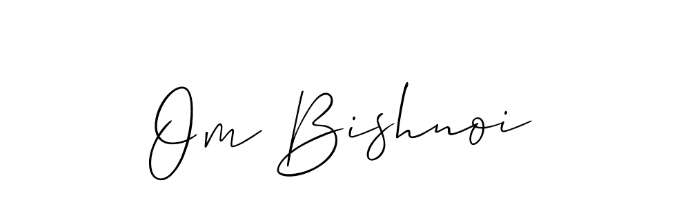 How to make Om Bishnoi signature? Allison_Script is a professional autograph style. Create handwritten signature for Om Bishnoi name. Om Bishnoi signature style 2 images and pictures png