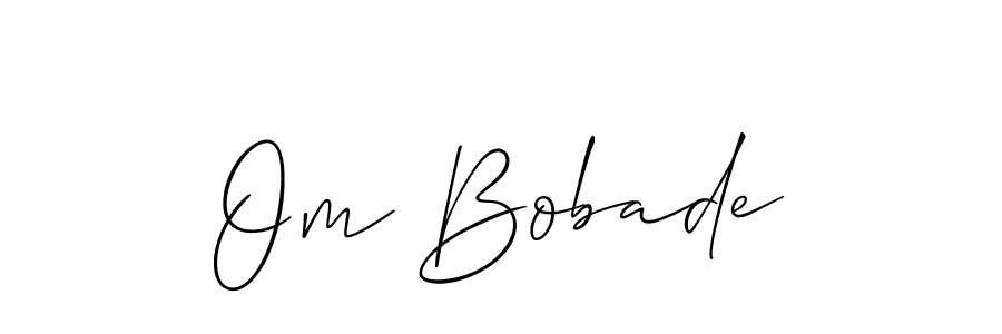 Om Bobade stylish signature style. Best Handwritten Sign (Allison_Script) for my name. Handwritten Signature Collection Ideas for my name Om Bobade. Om Bobade signature style 2 images and pictures png