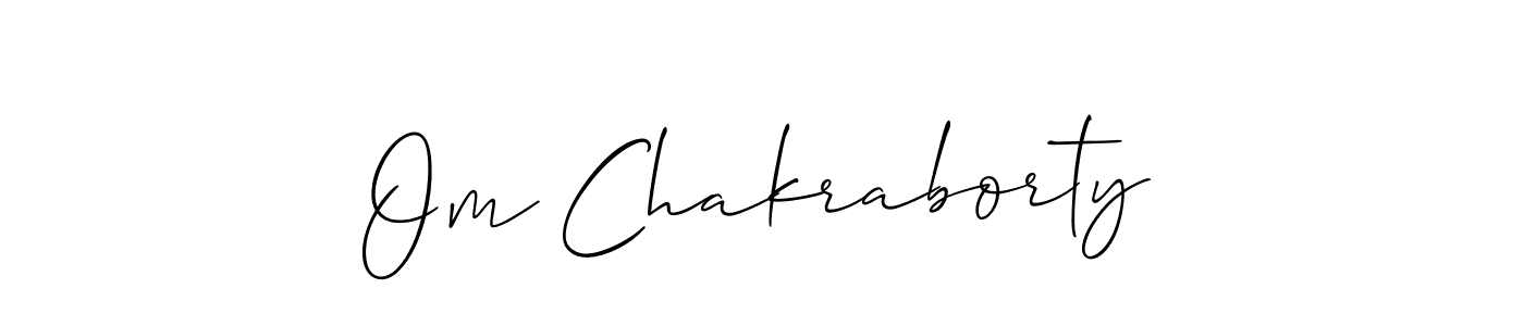 How to make Om Chakraborty signature? Allison_Script is a professional autograph style. Create handwritten signature for Om Chakraborty name. Om Chakraborty signature style 2 images and pictures png