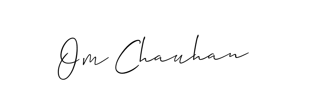 Create a beautiful signature design for name Om Chauhan. With this signature (Allison_Script) fonts, you can make a handwritten signature for free. Om Chauhan signature style 2 images and pictures png