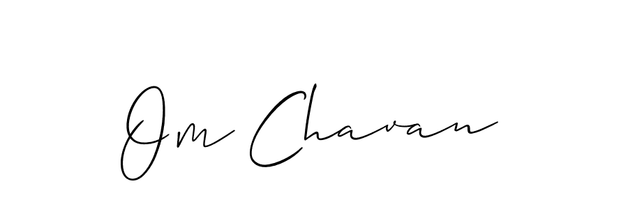 Om Chavan stylish signature style. Best Handwritten Sign (Allison_Script) for my name. Handwritten Signature Collection Ideas for my name Om Chavan. Om Chavan signature style 2 images and pictures png