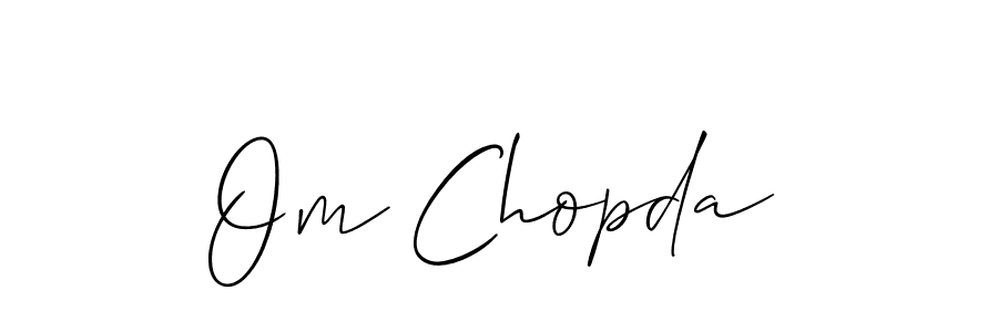 Similarly Allison_Script is the best handwritten signature design. Signature creator online .You can use it as an online autograph creator for name Om Chopda. Om Chopda signature style 2 images and pictures png